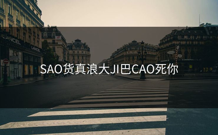 SAO货真浪大JI巴CAO死你