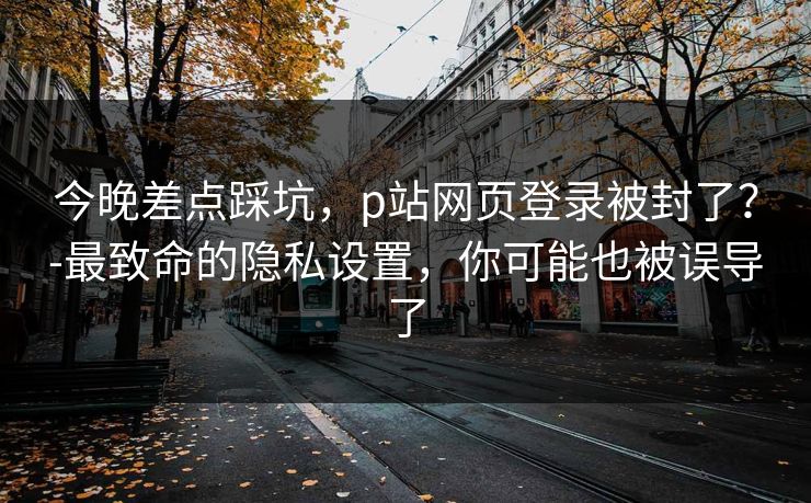今晚差点踩坑，p站网页登录被封了？-最致命的隐私设置，你可能也被误导了